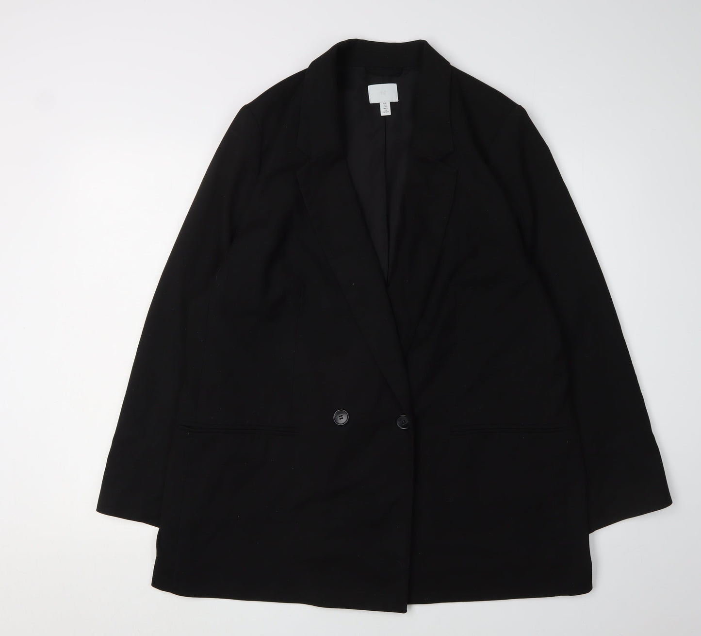 H&M Women's Black Regular Fit Blazer L
