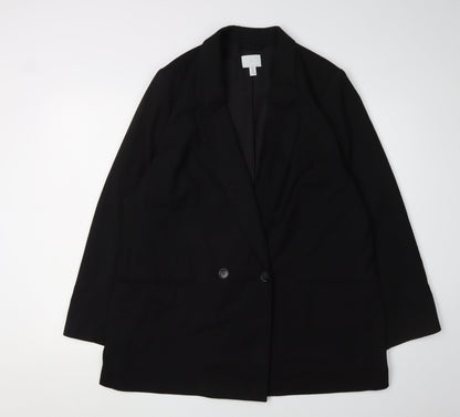 H&M Women's Black Regular Fit Blazer L