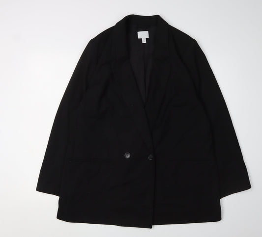 H&M Women's Black Regular Fit Blazer L