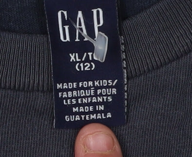 GAP Boys Black American Graphic T-Shirt 12 Years