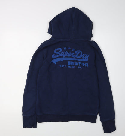 SuperDry Women's Blue Pullover Hoodie Size 12