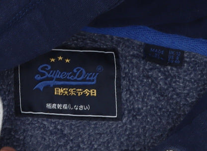 SuperDry Women's Blue Pullover Hoodie Size 12