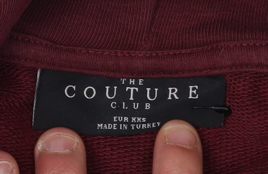 The Couture Club Women's Red XXS Hoodie with Logo