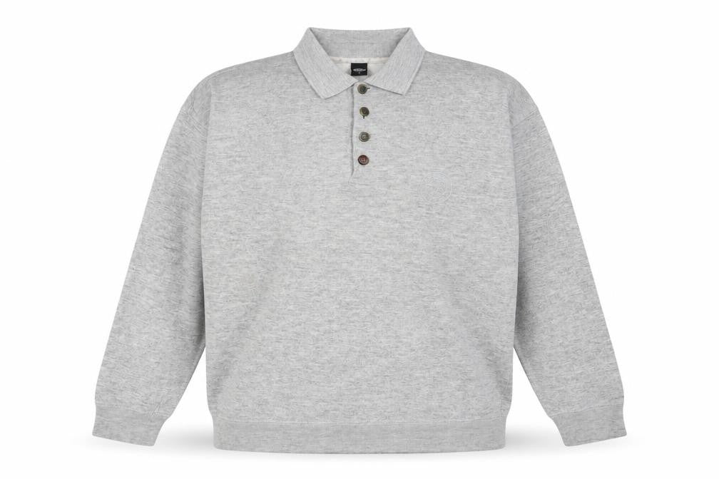 Mens UK Size L C&A Grey Henley Sweatshirt