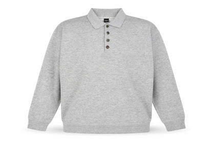 Mens UK Size L C&A Grey Henley Sweatshirt