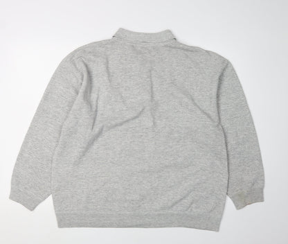 Mens UK Size L C&A Grey Henley Sweatshirt