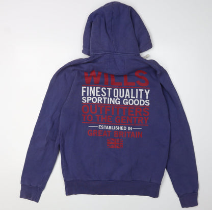 Mens UK Size S Jack Wills Blue Pullover Hoodie