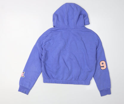 Marks and Spencer Girls' Blue Pullover Hoodie Size 10-11