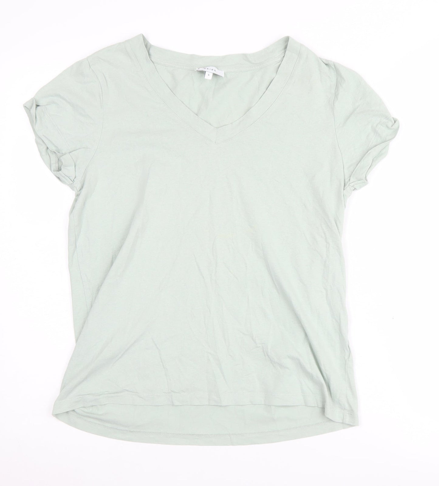 Womens UK Size S Reiss Green Basic T-Shirt