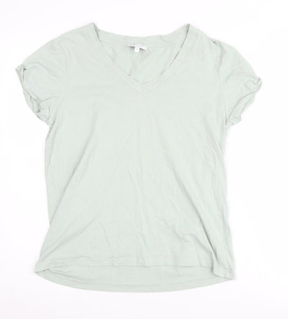Womens UK Size S Reiss Green Basic T-Shirt