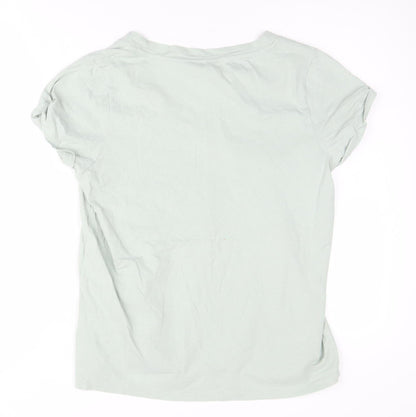Womens UK Size S Reiss Green Basic T-Shirt