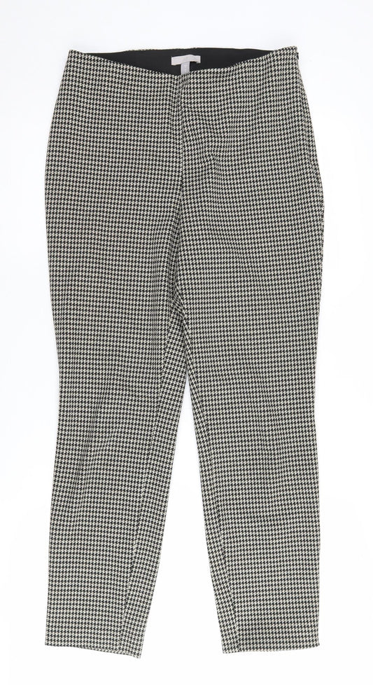Womens UK Size M H&M Regular Fit Business Casual Black Trousers