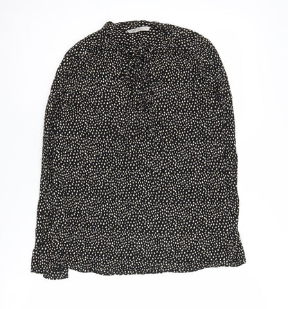 Marks & Spencer Women's Black Geometric Blouse, Size 6