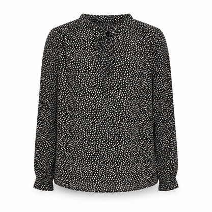 Marks & Spencer Women's Black Geometric Blouse, Size 6