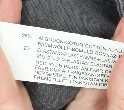 Zara Men Grey Slim Fit Chino Trousers, Size 40