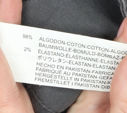 Zara Men Grey Slim Fit Chino Trousers, Size 40