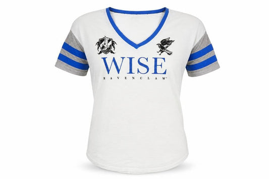 Front view of Harry Potter unisex white ravenclaw t-shirt l