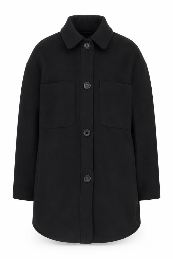 Womens UK Size XS H&M Black Overcoat