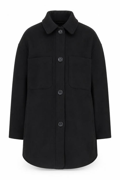 Womens UK Size XS H&M Black Overcoat