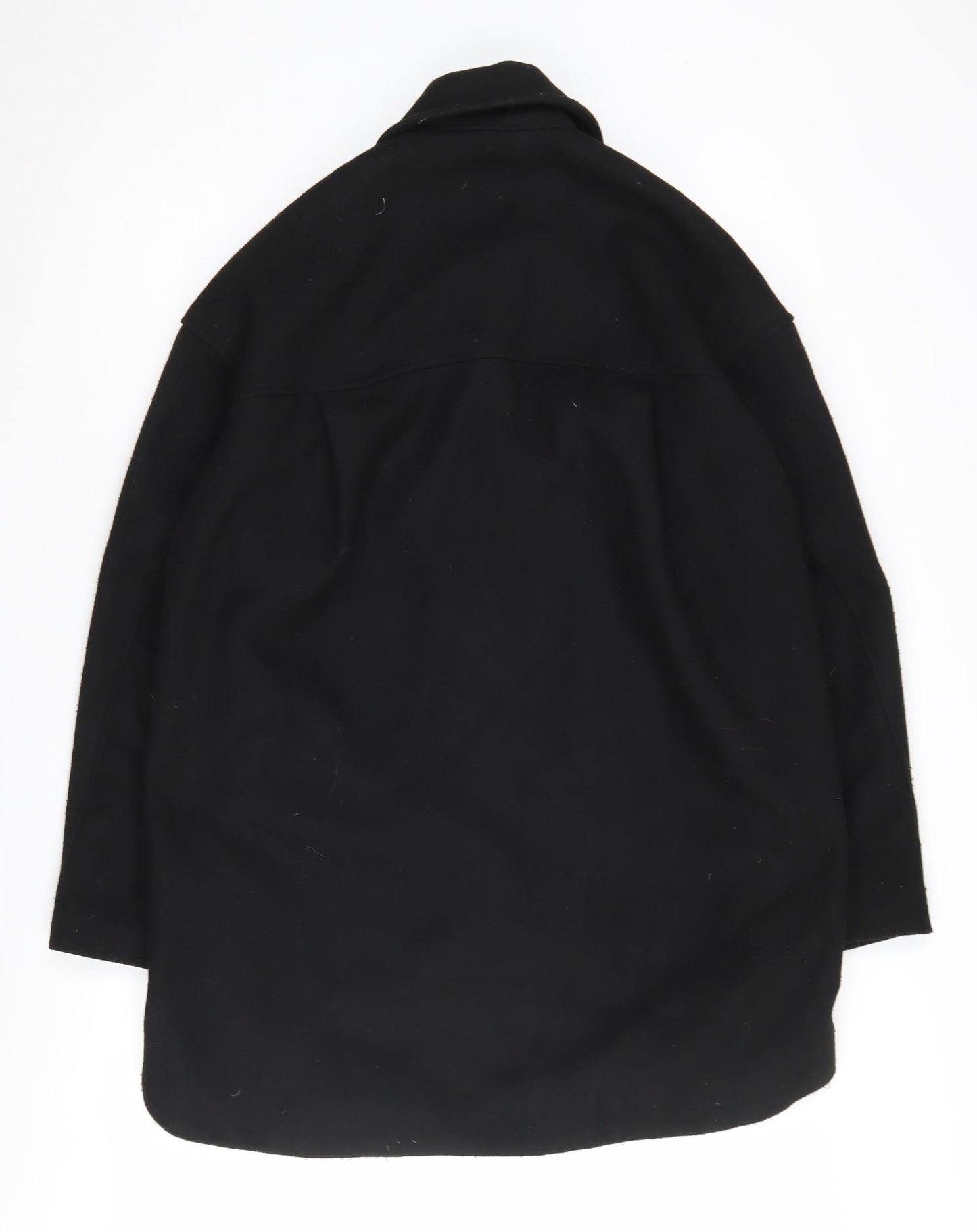 Womens UK Size XS H&M Black Overcoat