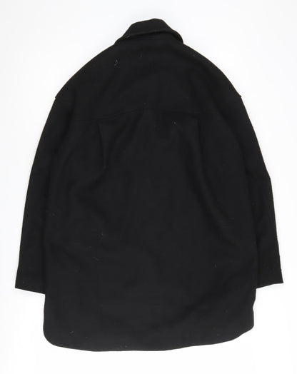 Womens UK Size XS H&M Black Overcoat