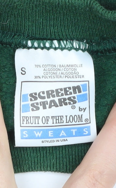 Fruit of the Loom Boys Green Chess Sweatshirt Size S