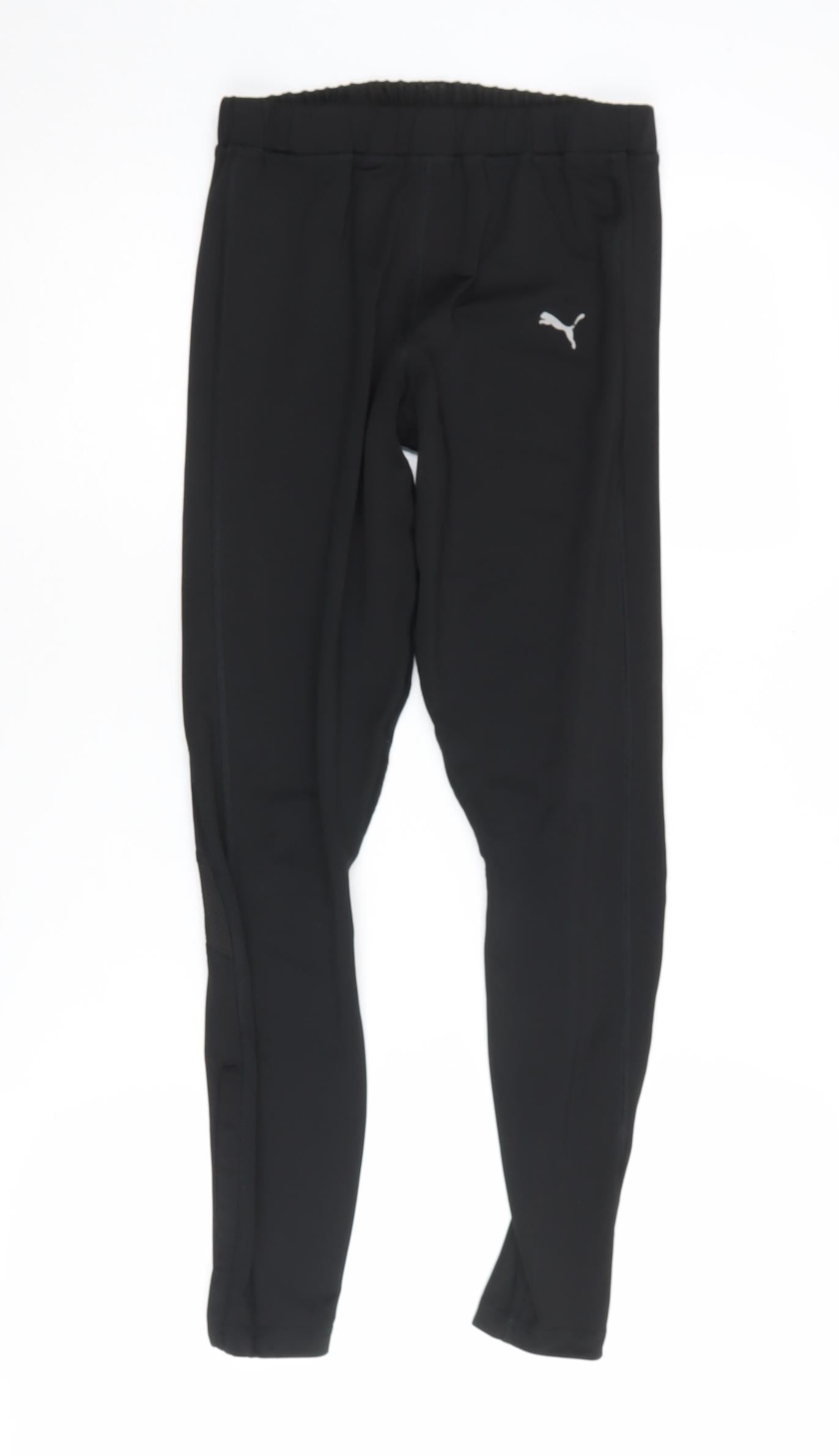 Puma Women's Black Gym Leggings, Size 12, Elastic Waist