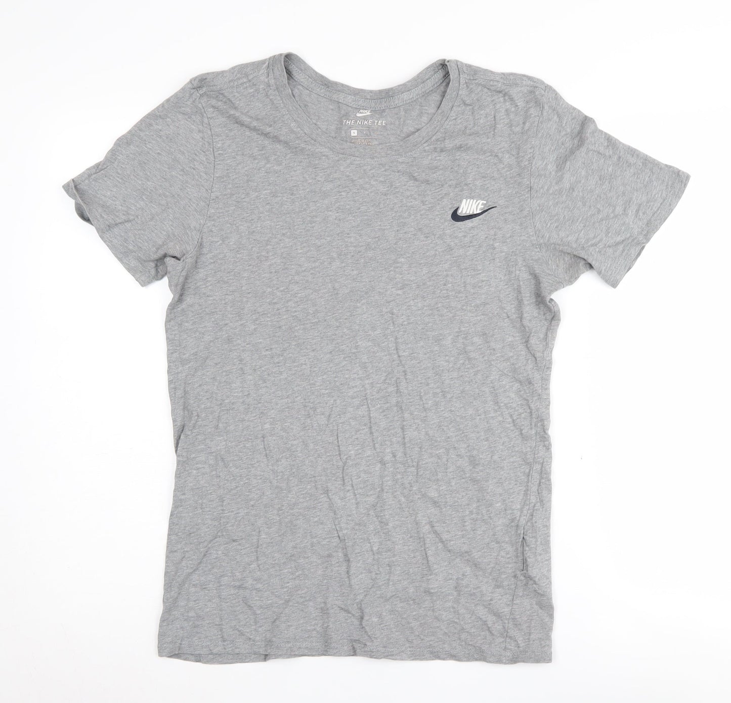 Nike Men's Grey Athletic T-Shirt, Size S, Crew Neck