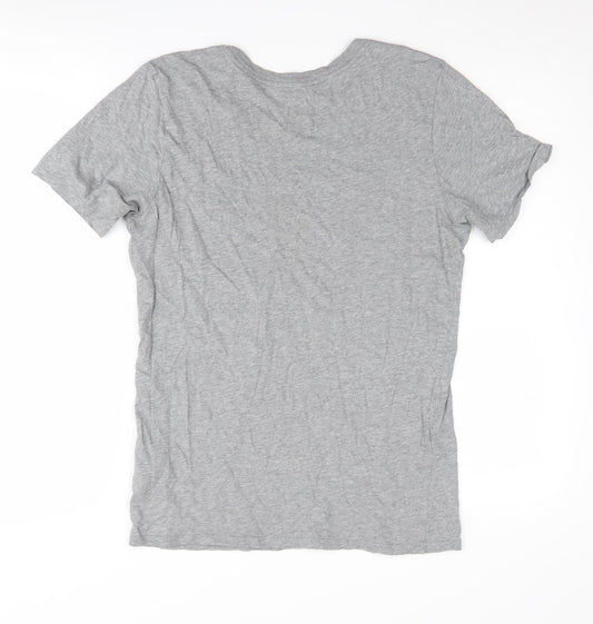 Nike Men's Grey Athletic T-Shirt, Size S, Crew Neck