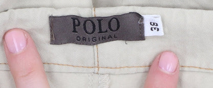 Polo Men's Beige Cargo Trousers - Size 38