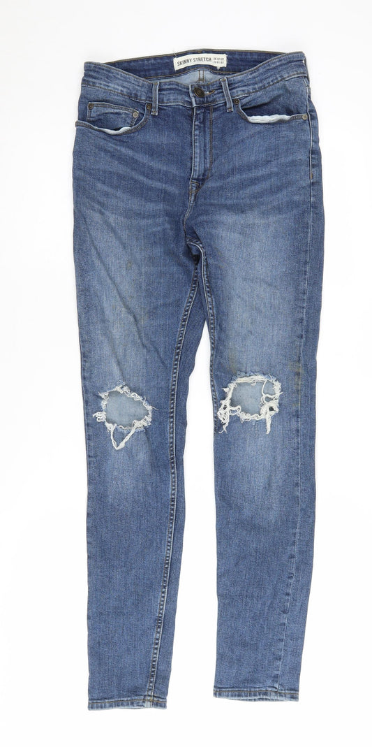 New Look Women's Blue Skinny Jeans Size 32 Stretch