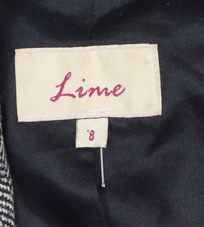 Lime Women's Grey Herringbone Blazer UK 8