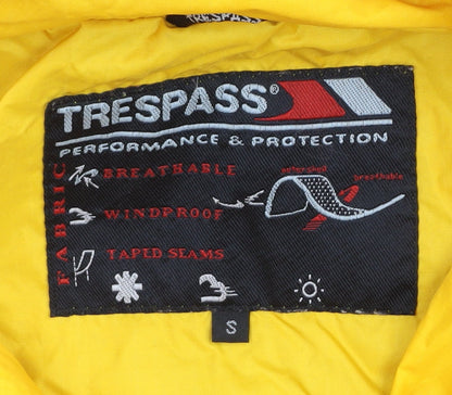 Mens UK Size S Trespass Yellow Rain Coat
