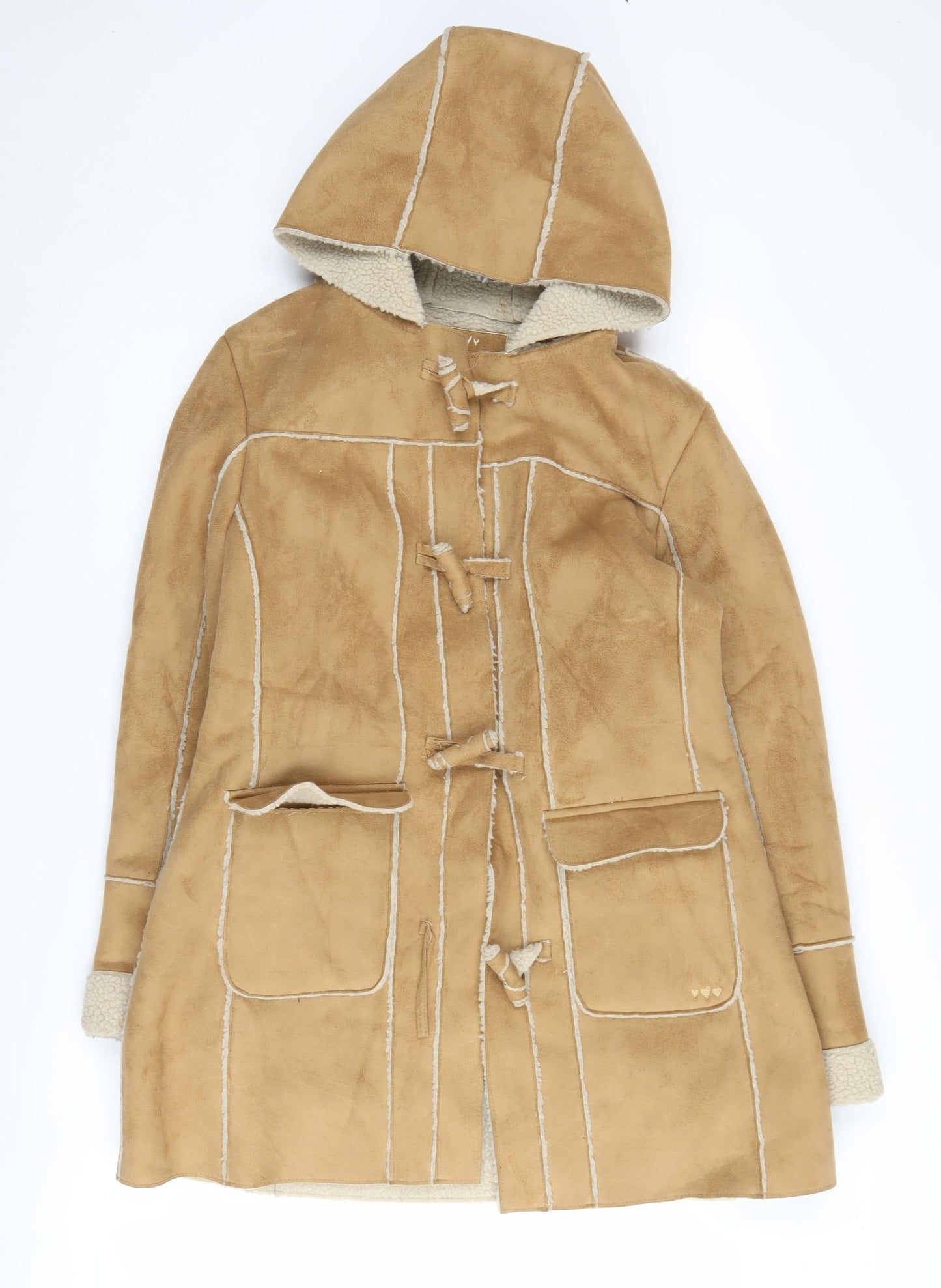 Womens UK Size M Per Una Beige Duffle Coat