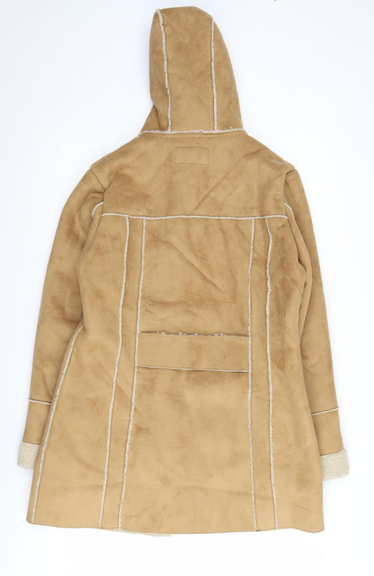 Womens UK Size M Per Una Beige Duffle Coat