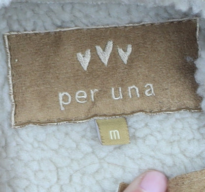 Womens UK Size M Per Una Beige Duffle Coat