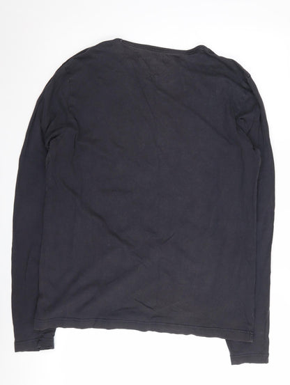 Unisex Adults UK Size L Tommy Hilfiger Black Jersey T-Shirt