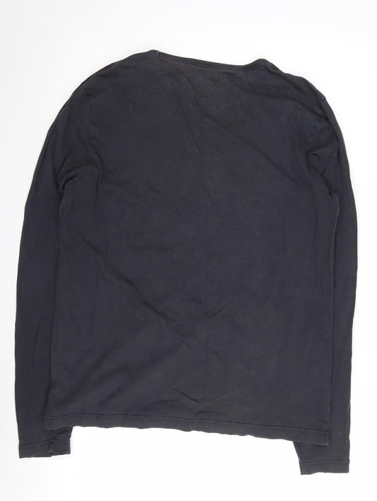 Unisex Adults UK Size L Tommy Hilfiger Black Jersey T-Shirt