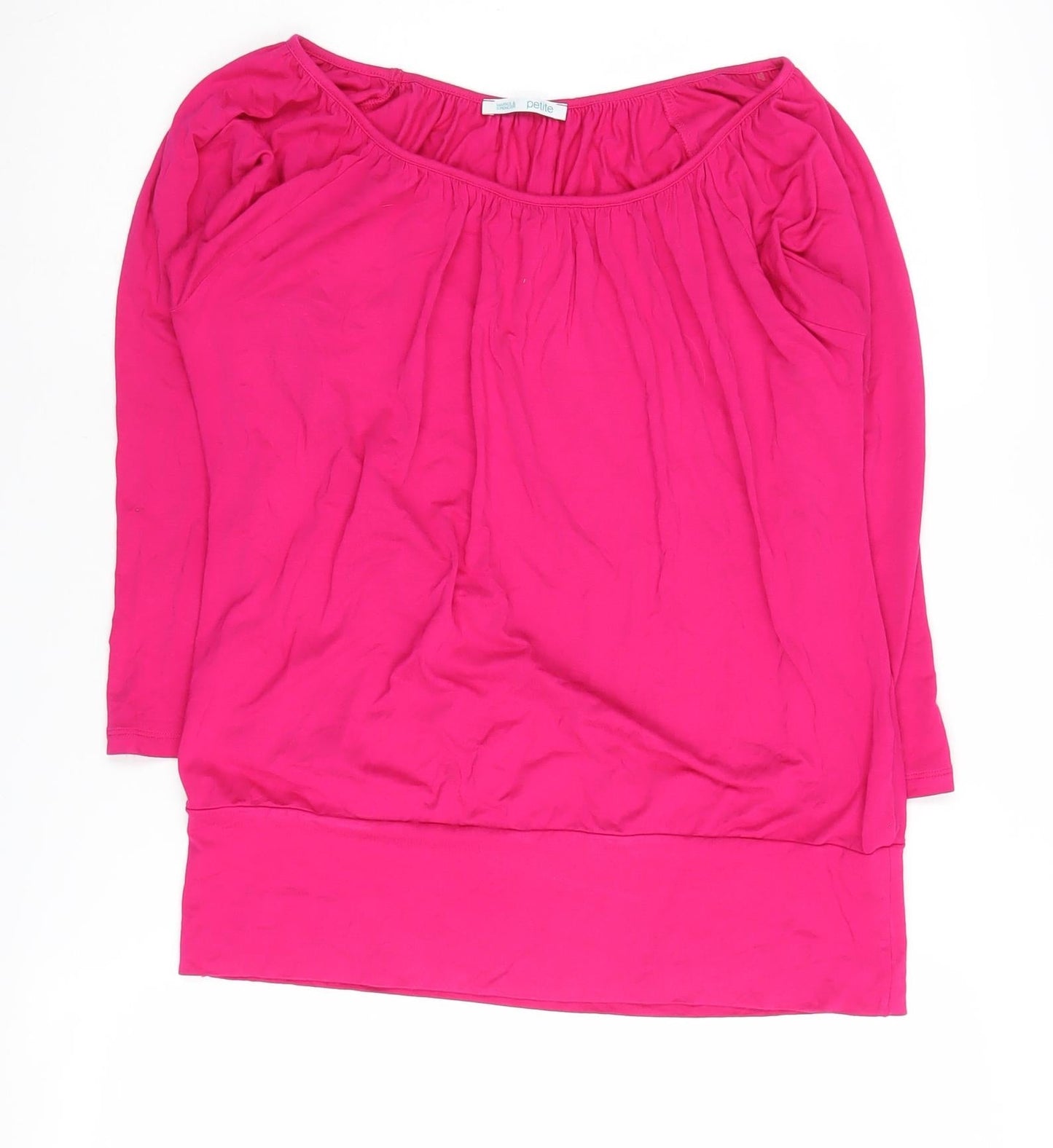 Womens UK Size 14 Marks and Spencer Pink Basic Blouse