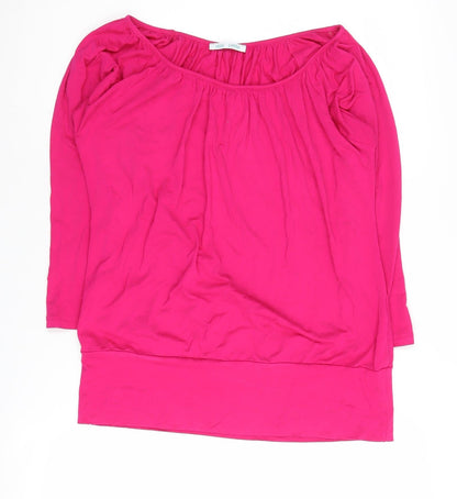Womens UK Size 14 Marks and Spencer Pink Basic Blouse