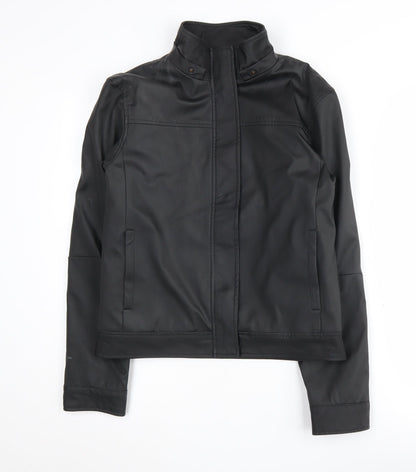 Womens UK Size 10 New Look Black Motorcycle Jacket