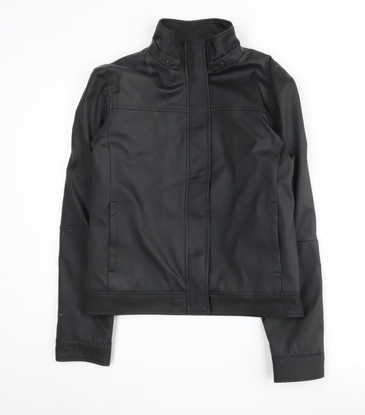 Womens UK Size 10 New Look Black Motorcycle Jacket