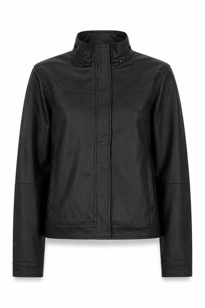 Womens UK Size 10 New Look Black Motorcycle Jacket