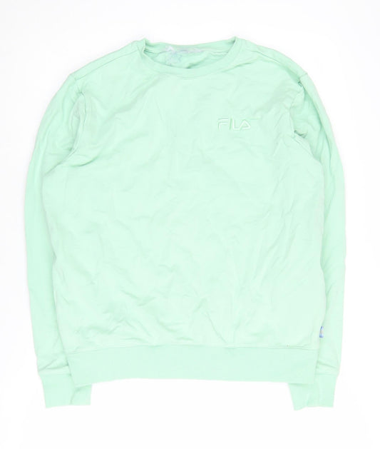 Fila Unisex Green Crew Neck Pullover Sweatshirt M