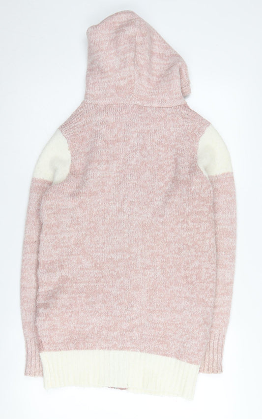 Cotton Traders Women's Pink Full Zip Hoodie with Pockets