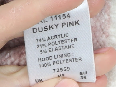 Cotton Traders Women's Pink Full Zip Hoodie with Pockets