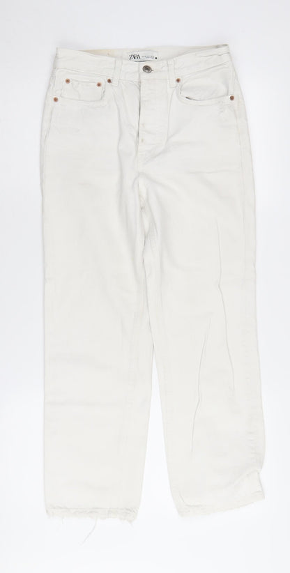 Zara Women’s White Straight Jeans Size 8