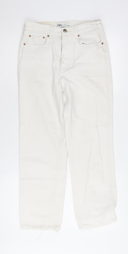 Zara Women’s White Straight Jeans Size 8