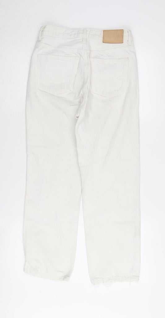 Zara Women’s White Straight Jeans Size 8