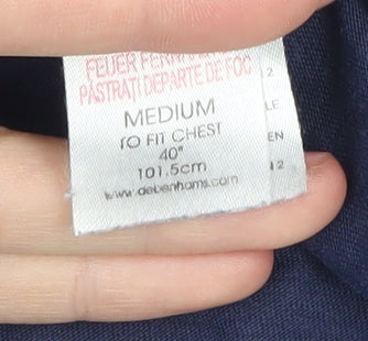 Mantaray Blue Beach Print Men's T-Shirt, Medium